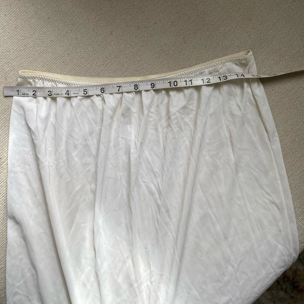 Cream Lace Trim Half Slip with cute side slit - Picture 5 of 5